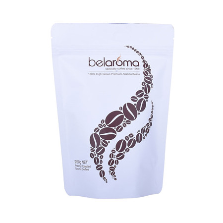good quality Digital Printed White Foil Coffee Bags Custom Coffee Bean Bags With Logo Design wholesale