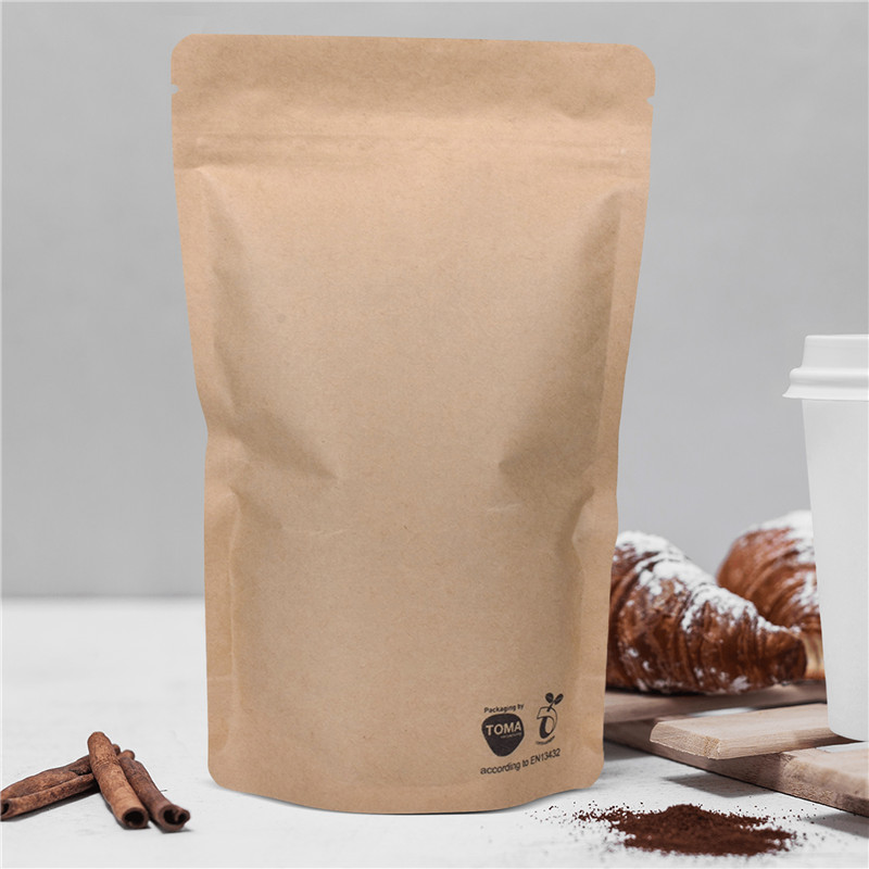 good quality Eco-friendly Zipper Seal Custom Compostable Stand Up Pouches Coffee Bags wholesale