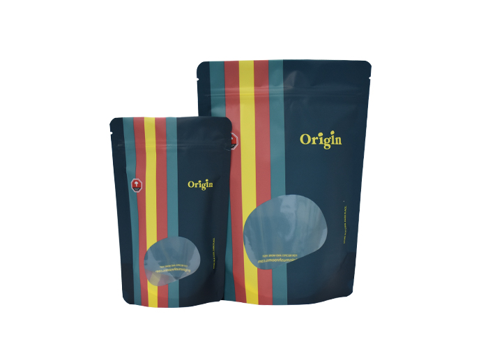 good quality Custom Printed Mylar Foil Stand Up Ziplock Coffee Bags with window wholesale