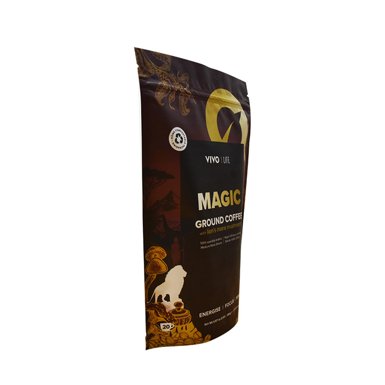 good quality Round Bottom branded black coffee pouch bag wholesale