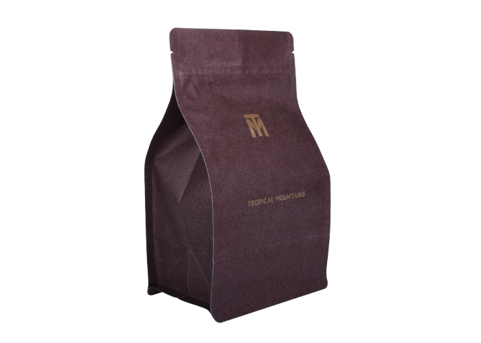 good quality Custom Unique Kraft Flat Bottom Pouch Coffee Packaging Bags Design wholesale