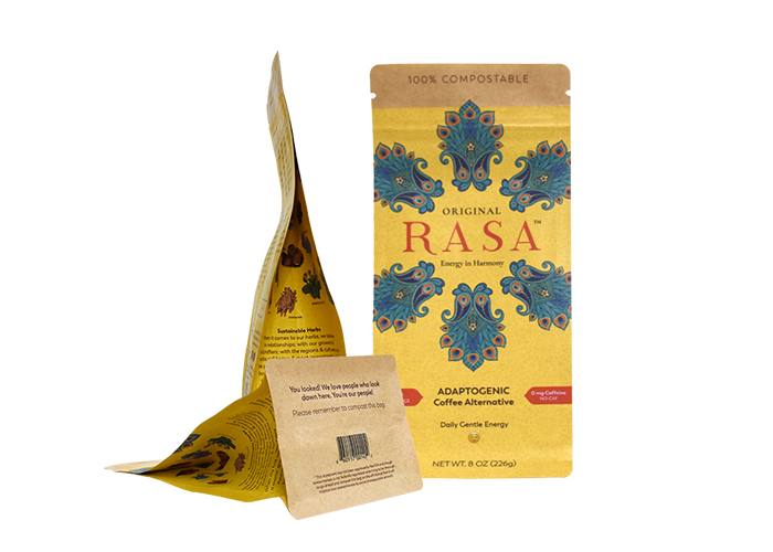 good quality Empty Printed Plant-based Materials Biodegradable Coffee Bags with Valve wholesale