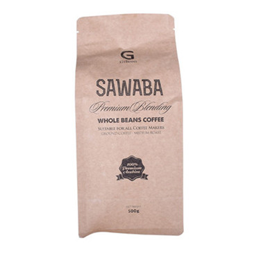 custom Resealable Box Pouch Self-Standing Flat Bottom Coffee Bags With Flat Base With Valve online