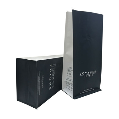 good quality Matte Finish Embossed Brown Kraft Paper Coffee Bag With One-Way Degassing Valve wholesale
