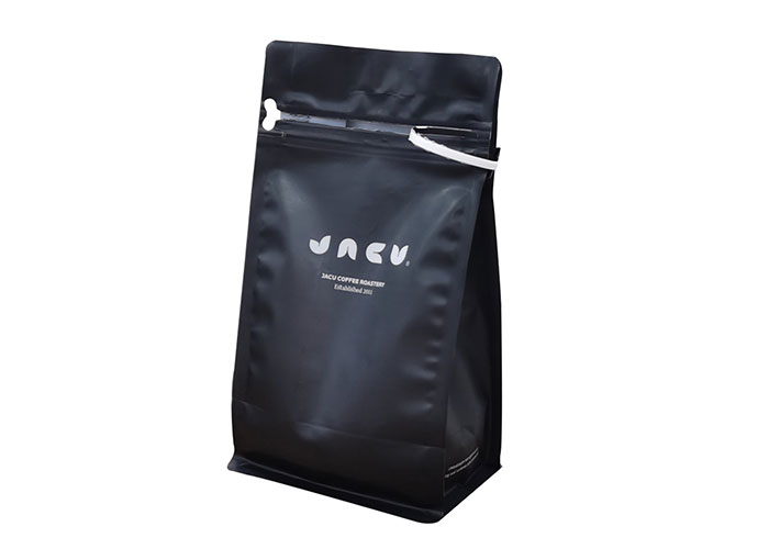 custom Custom Box Bottom Matte Black 100 Recyclable Coffee Bags With Valve online