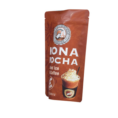 Glossy Finish Miniature Stand-Up Printed Coffee Bags With Coating