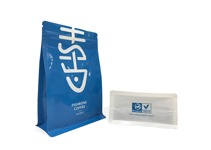 High Quality Customized Biodegradable PLA Lined Coffee Bags with One-way Valve