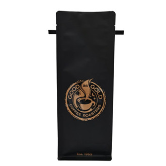 good quality Matte Black Stand-Up Side Gusset Coffee Bags With Valve wholesale