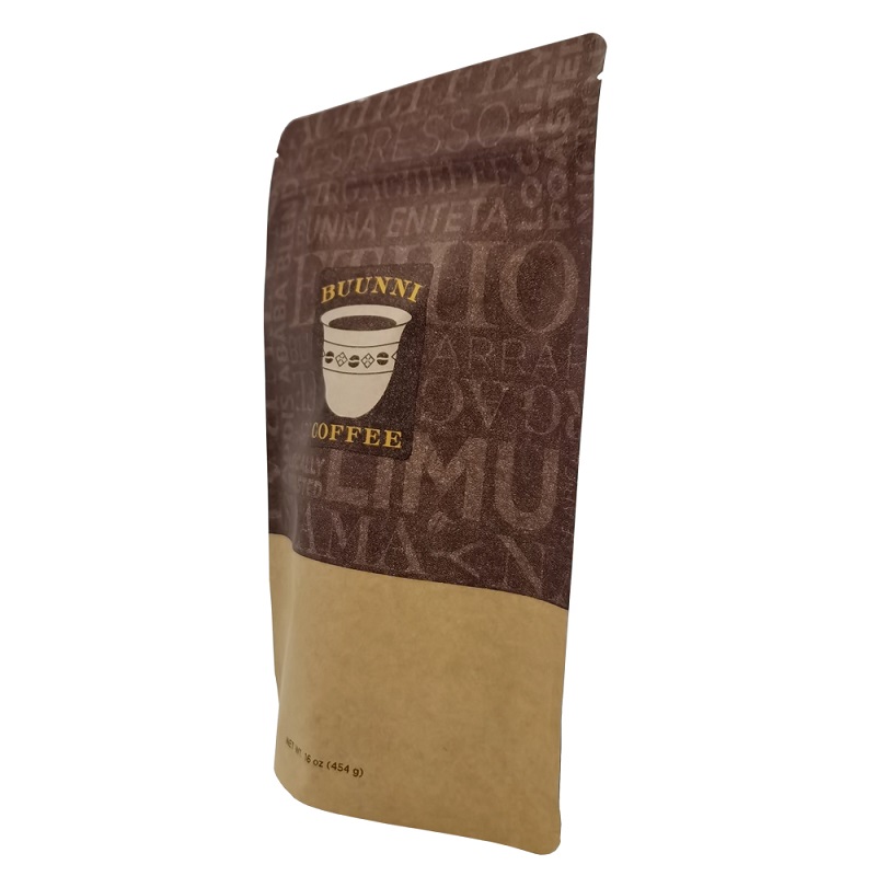 good quality Custom Design Cheap Recyclable Kraft Paper Bag Coffee with Valve wholesale