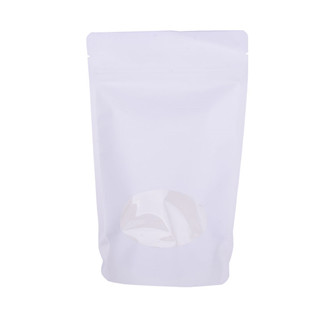 Food-Grade Heat Sealable Windowed Coffee Bags With Tin Tie Closure