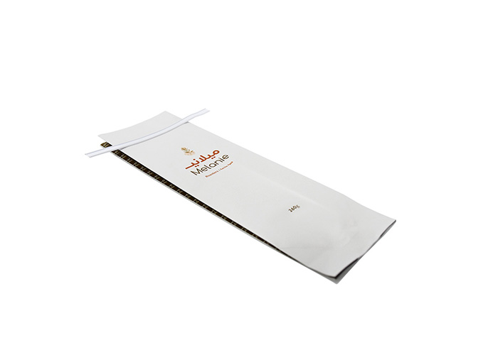 good quality Eco Friendly Custom One-Way Valve Flat Bottom Pouch 500g Bio Coffee Bag White wholesale