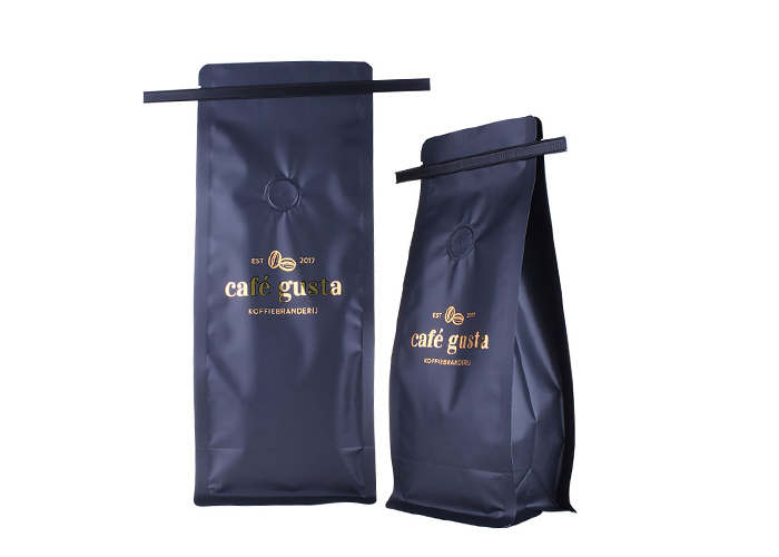 Flexible Customized Heat Sealed Black Round Bottom Coffee Recyclable Packaging