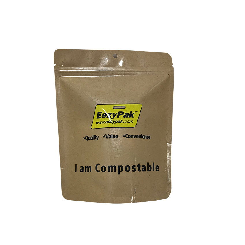 Custom Printing Matte Black 8Oz Compostable Coffee Bags With Valve