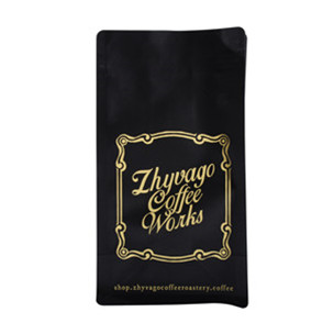 Heat-Sealable Custom Tear-Resistant Black Kraft Coffee Bags