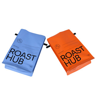 Tear-Off Quad-Seal Flat Bottom Coffee Bags With Valve