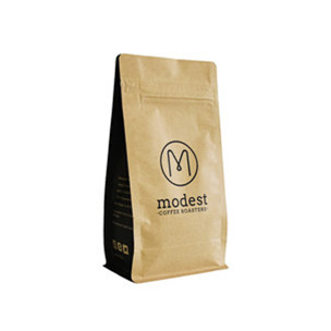 Custom Printed Discounted Kraft Paper Bulk Coffee Bags With Valve