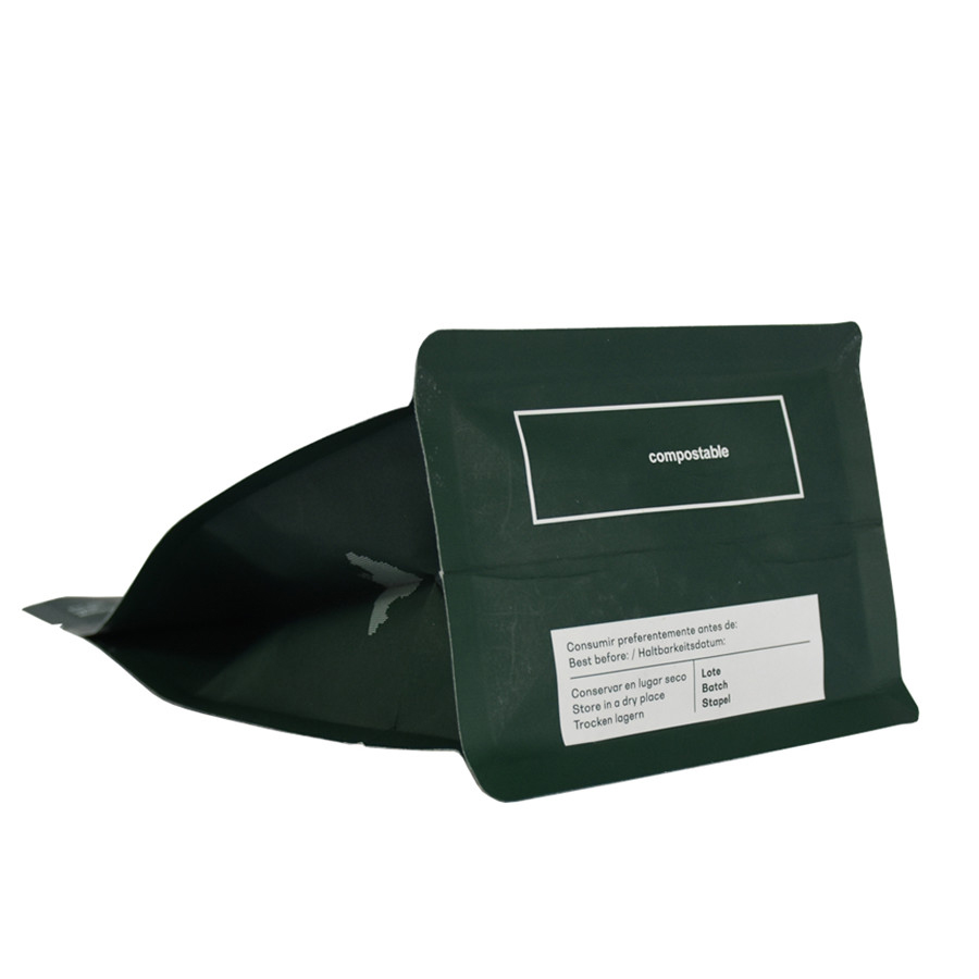 Green Pe Carbon Neutral 12Oz Snap-Lock Wholesale Coffee Bags