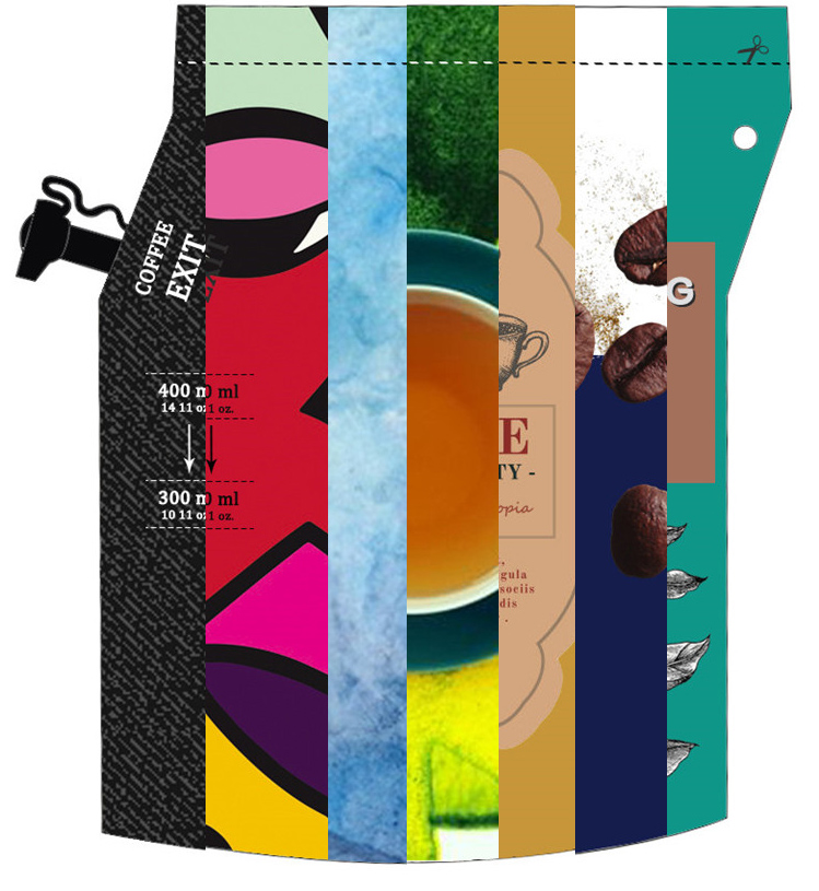 What kind of printing is used on coffee packaging