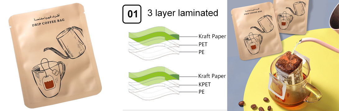 What are the options for degradable materials for coffee packaging