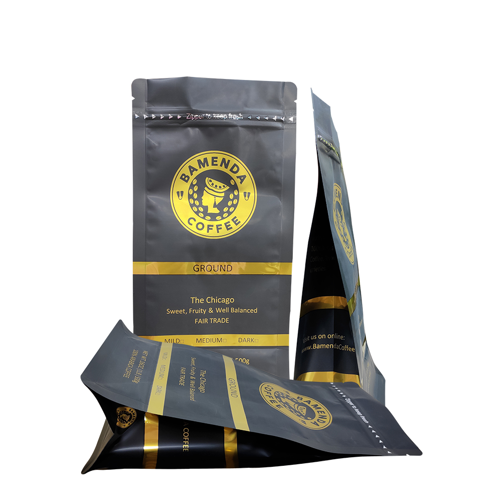 Sustainable packaging 100% Compostable Coffee Bags coffee pouch with valve