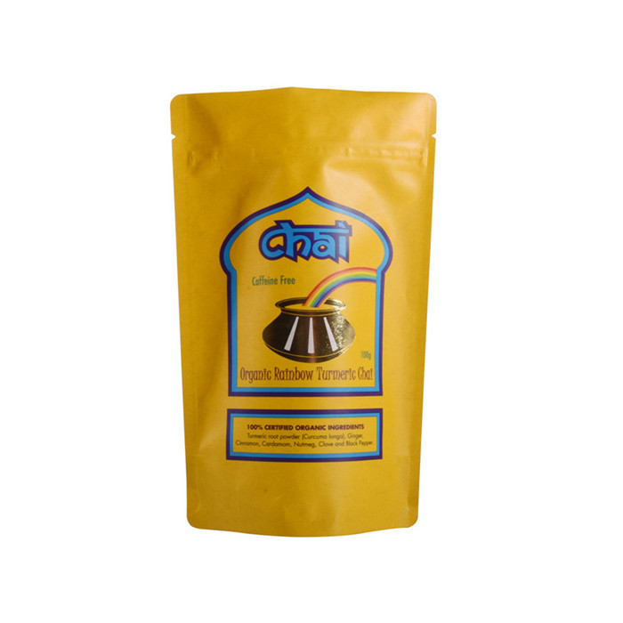 Matte White 250g 500g Gold Foil Coffee Bags with Valve