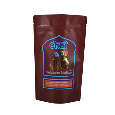 Glossy Finish Miniature Stand-Up Printed Coffee Bags With Coating