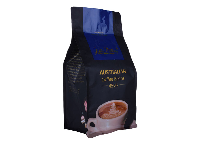 good quality High Barrier Reclosable Custom Printed Mylar Foil Coffee Bags with Valve wholesale