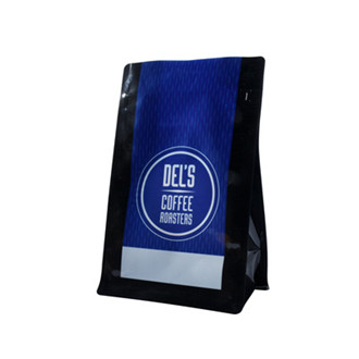 Embossed Logo Side Gusset Durable Mylar Coffee Bags With Card Slot