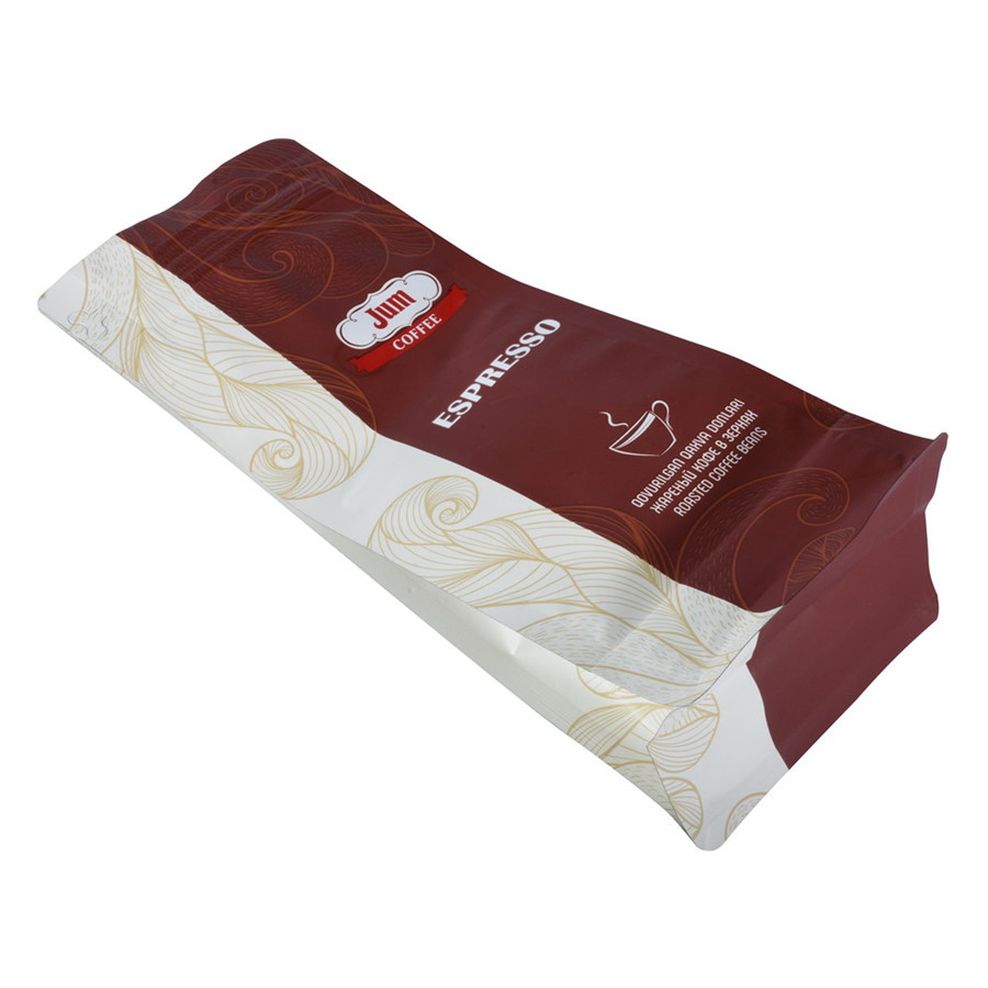 Digital Printed Block Bottom Velcro-Seal 12 Oz Coffee Bags For Sale