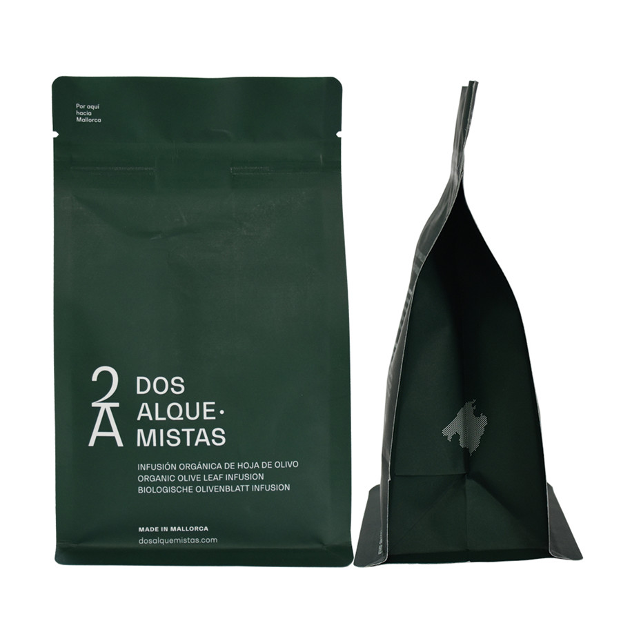 Green Pe Carbon Neutral 12Oz Snap-Lock Wholesale Coffee Bags