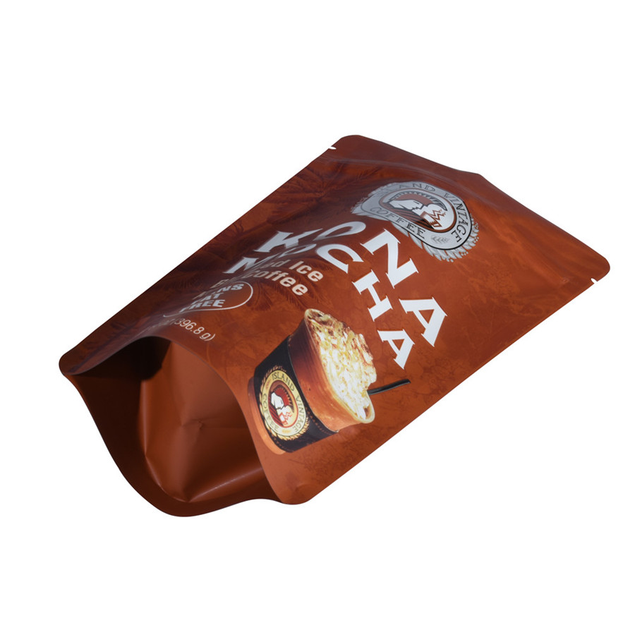 Embossed Full-Color Fold-Over Slider-Lock Coffee Bag Packaging