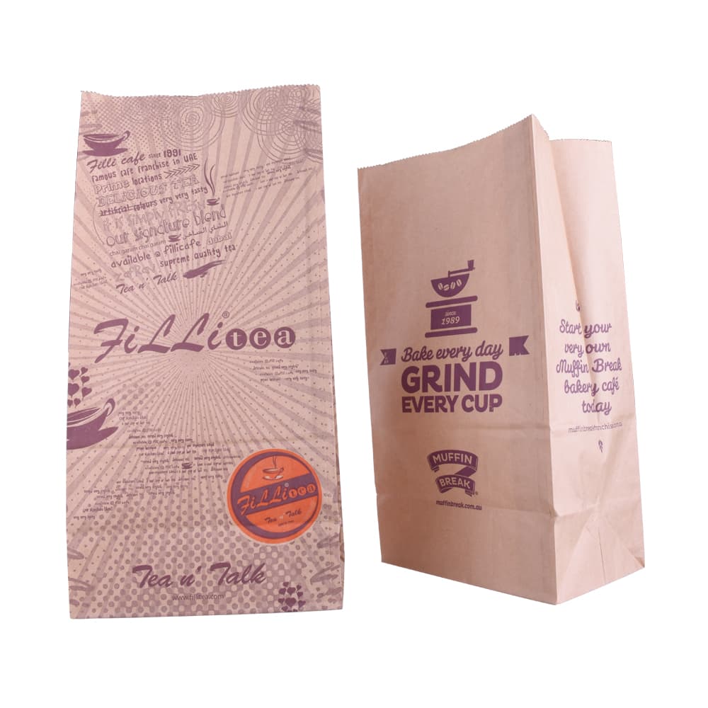 High Quality Custom Printed Block Bottom Coffee Bags Wholesale