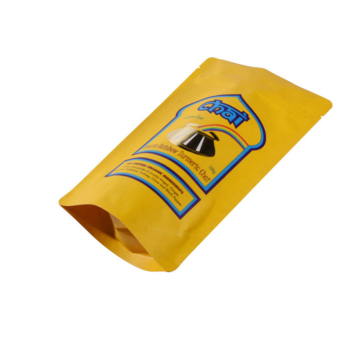 Matte White 250g 500g Gold Foil Coffee Bags with Valve